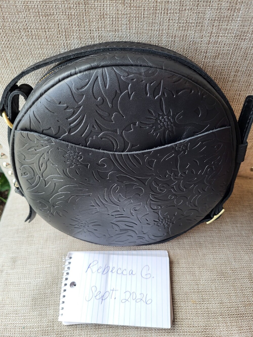 Portland Leather Dahlia Large Circle Crossbody Bag